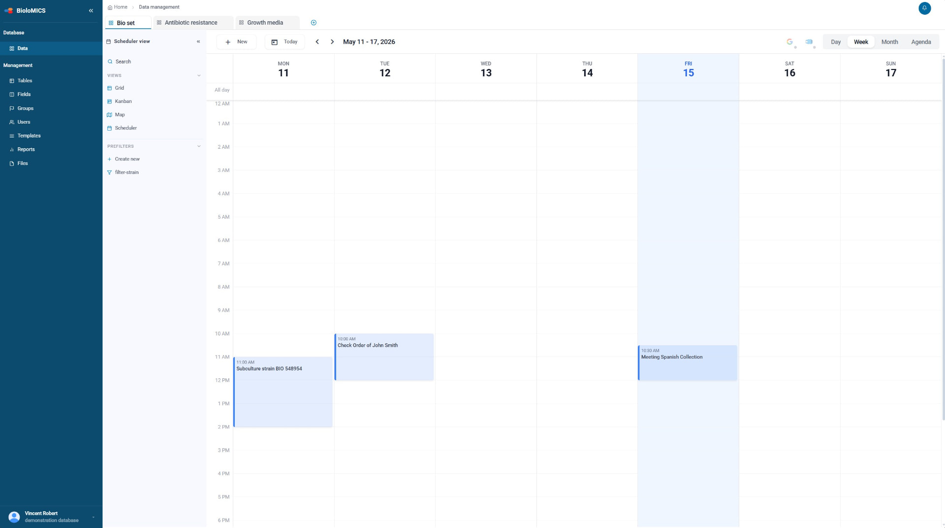 Scheduler — tasks and collection work planning