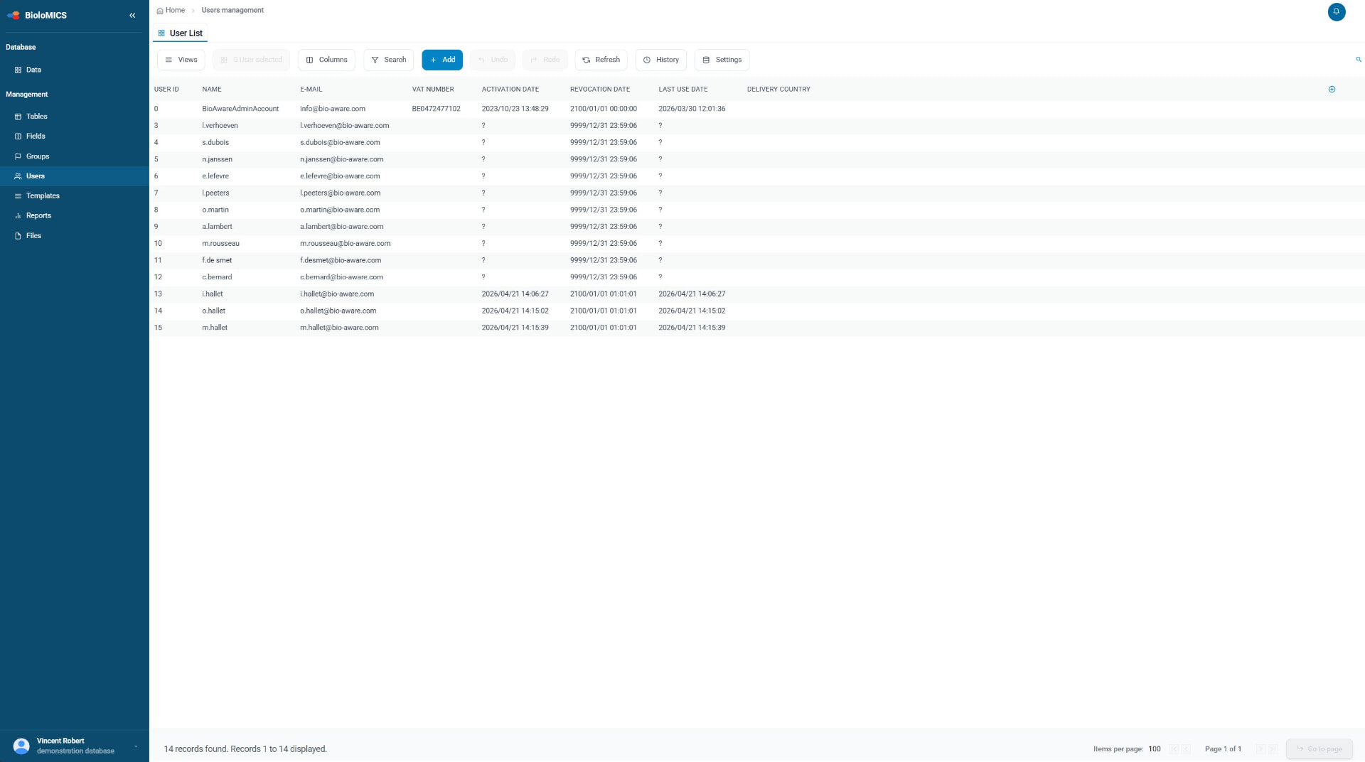 User management